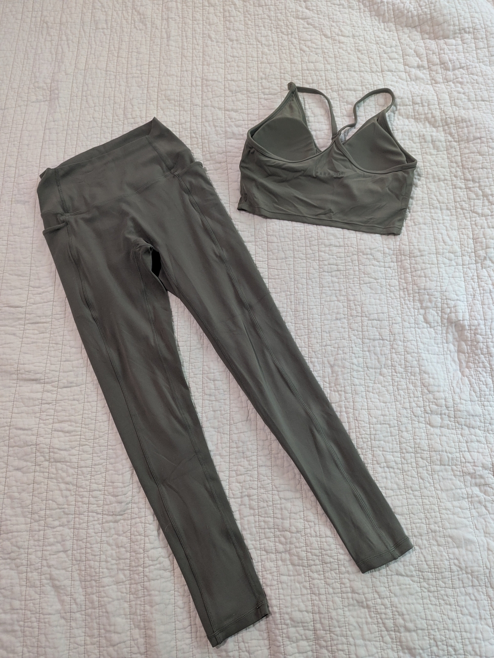 PARAGON Everglades Green Leggings and Matching Sports Bra Set